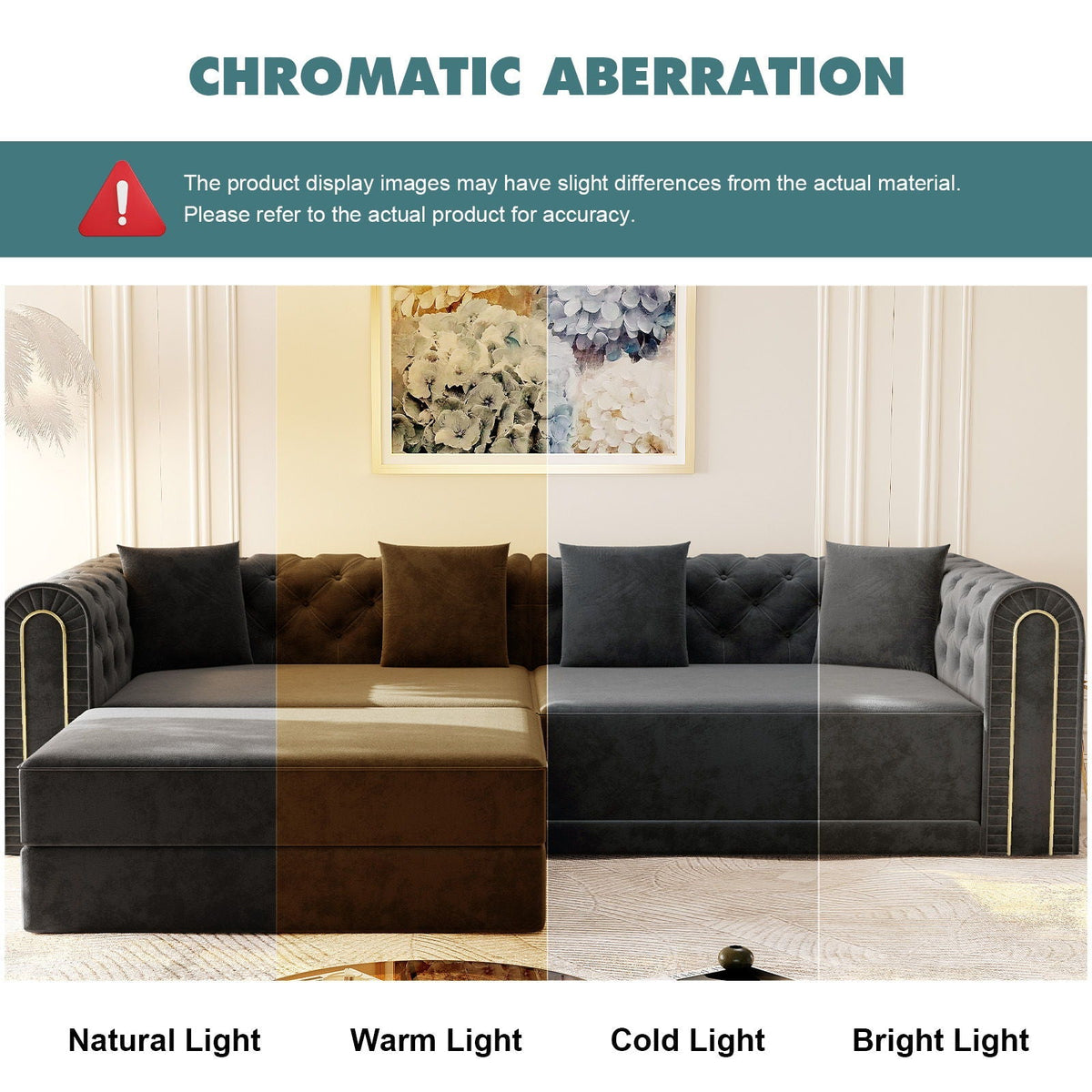 3-In-1 Convertible Sleeper Sofa With Movable Ottoman For Living Room