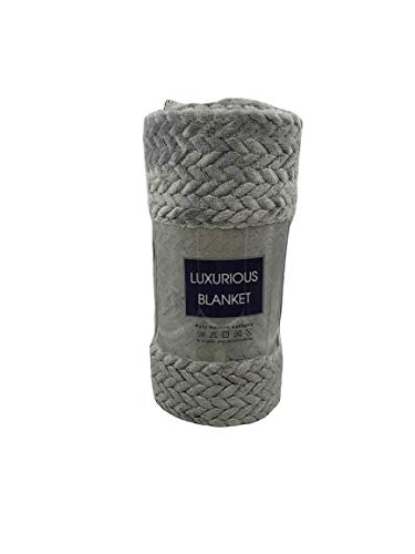 Decor&More Noble House Oversized and Extra Heavy Chevron Braided Throw Blanket (50" x 70")