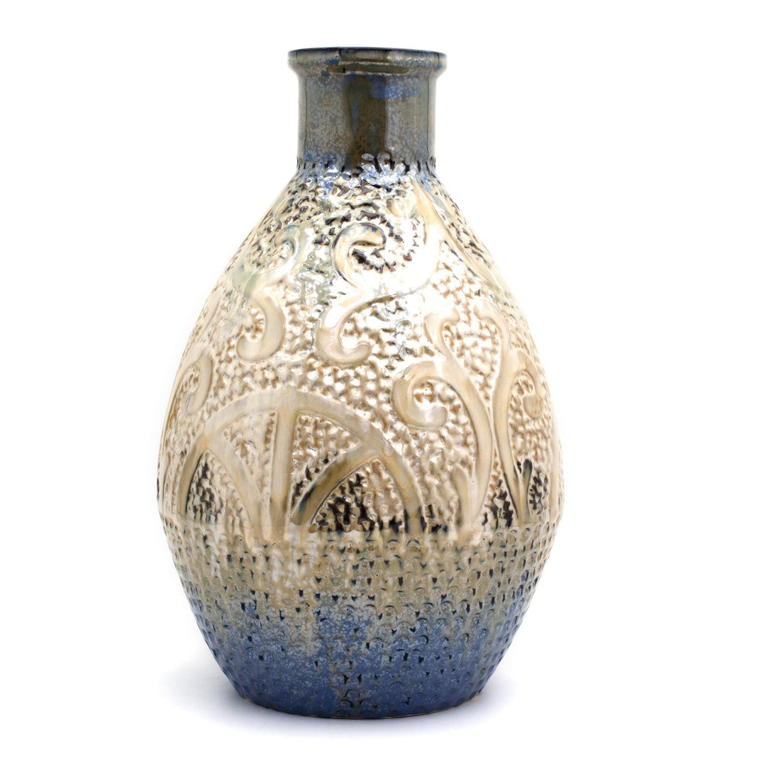 Seaborne large reactive glaze decorative vase, 15.75'' h