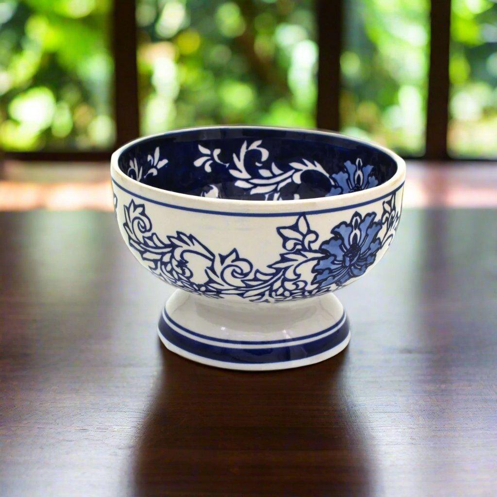 Blue-Garden-Decorative-Bowl-–-Hand-Painted-Ceramic-Accent-Bowls