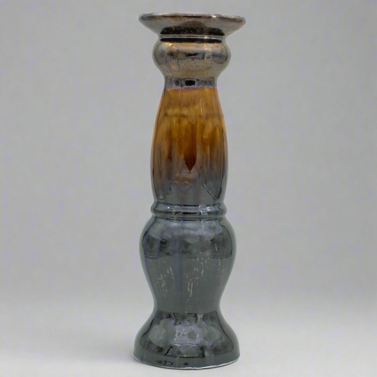 Patina sienna large candle holder