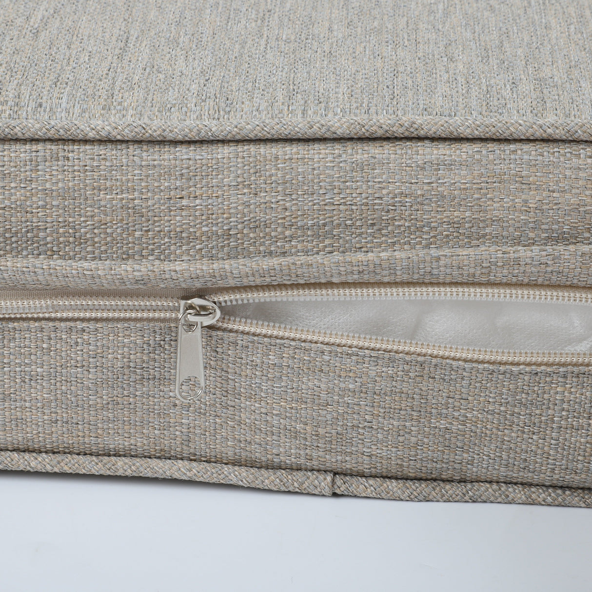 2 PCs Set High Back Patio Chair Cushions - Beige Brown