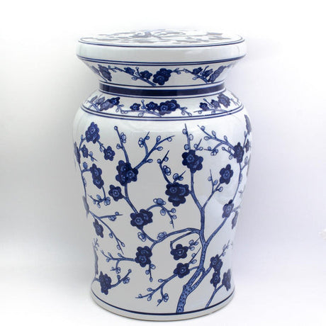 Blue-garden-white-cherry-blossom-podium-stool-Outdoor-Tables