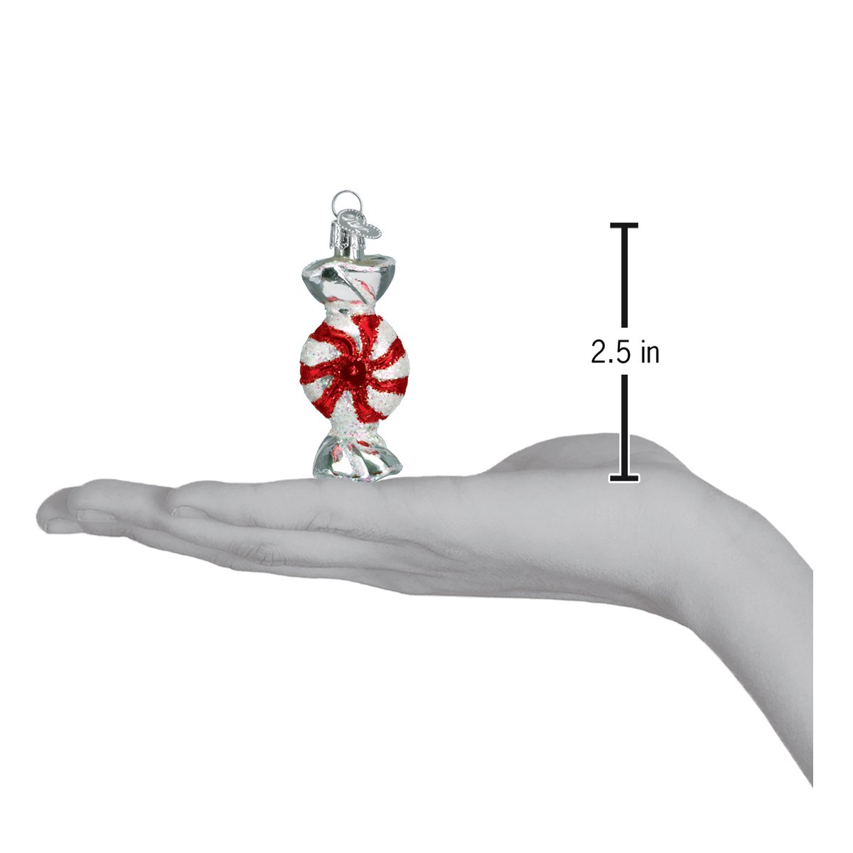 Peppermint Candy Glass Ornament