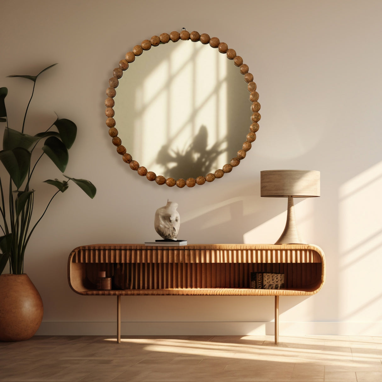 32-Inch-Wooden-Beaded-Round-Wall-Mirror-Mirrors