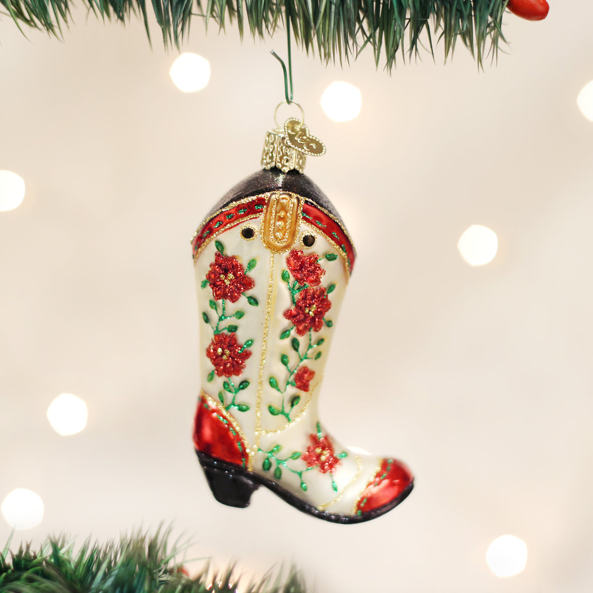 Christmas-Cowgirl-Boot-Christmas-Ornaments
