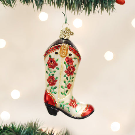 Christmas-Cowgirl-Boot-Christmas-Ornaments