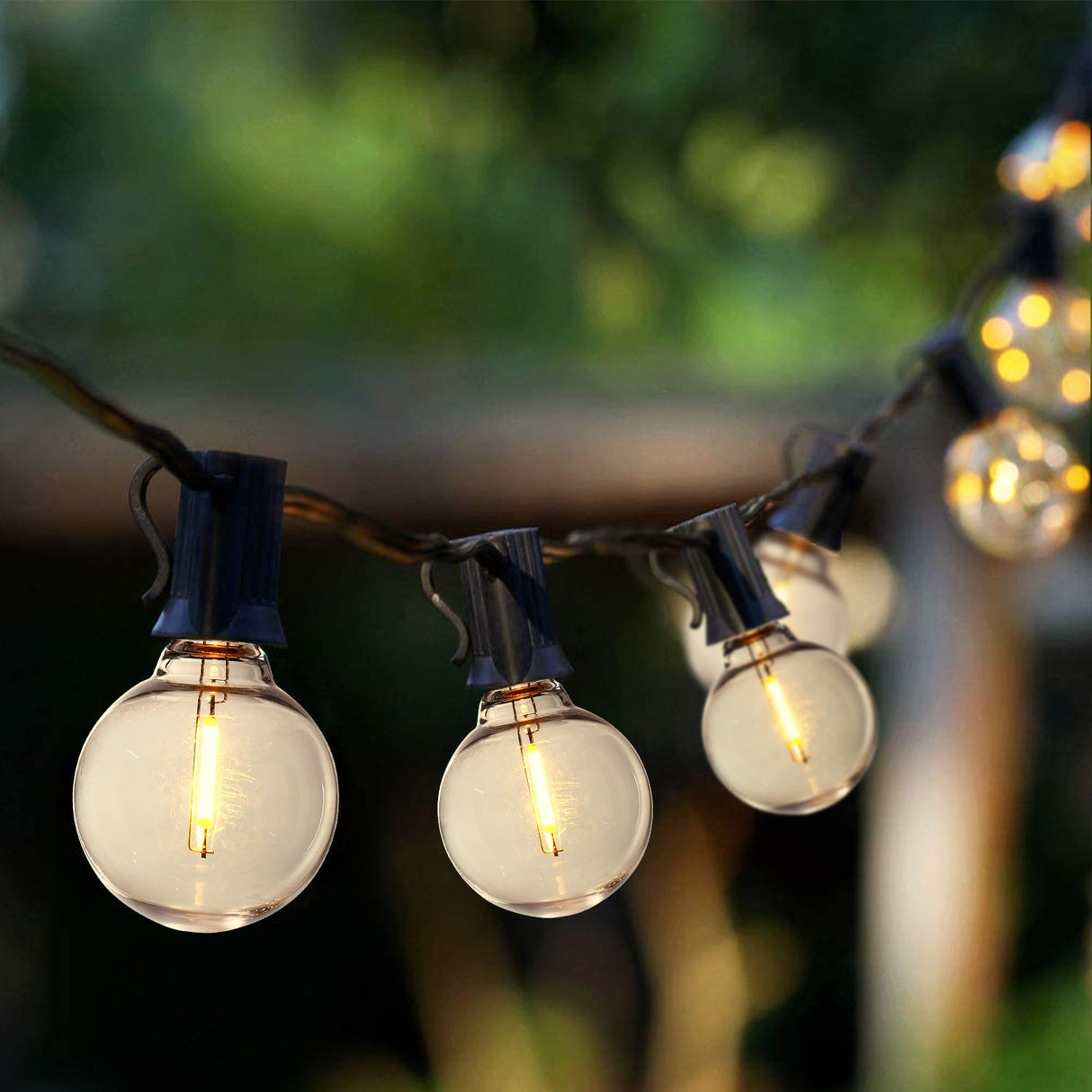 197FT LED Outdoor String Lights with 100 Shatterproof Bulbs