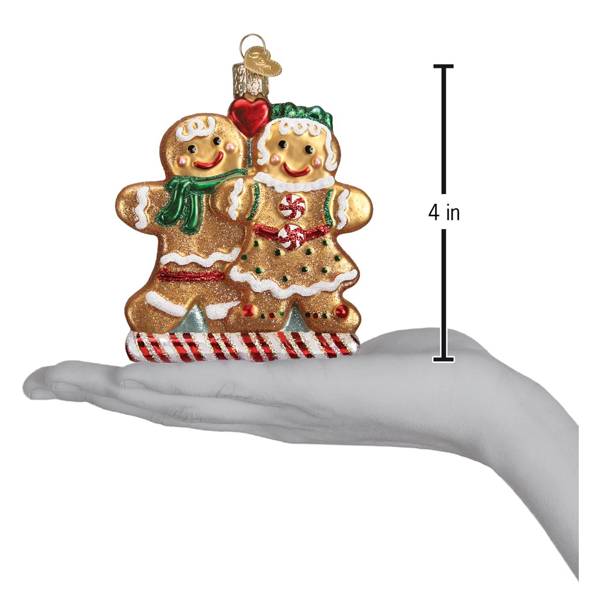 Gingerbread Friends Glass Ornament
