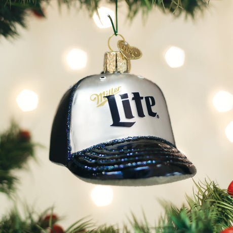 Miller-Lite-Baseball-Cap-Ornament-Christmas-Ornaments