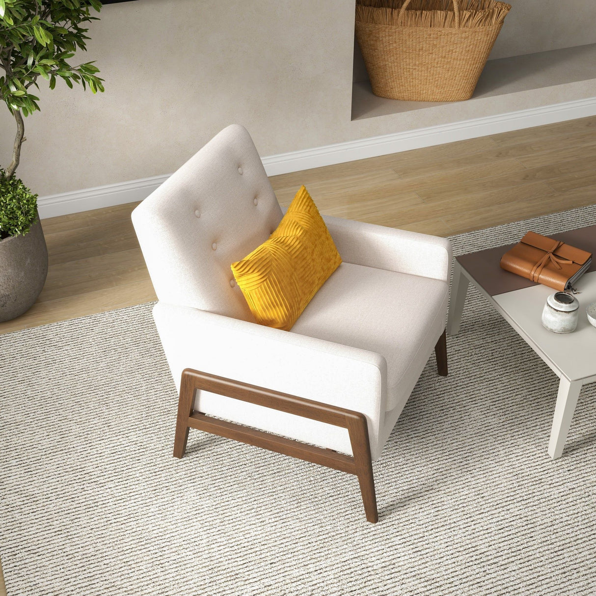 Cole - Solid Wood Lounge Chair