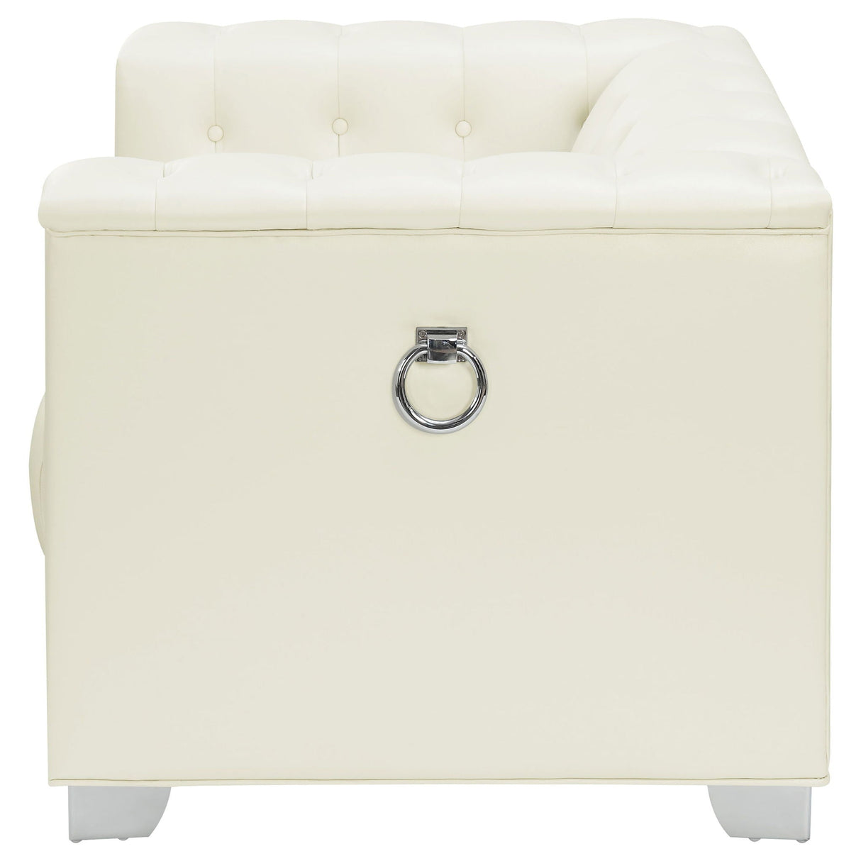 Earline - Upholstered Track Arm Accent Chair - White