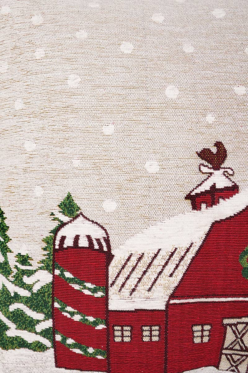 Handcrafted Snow Hut Jacquard Pillow