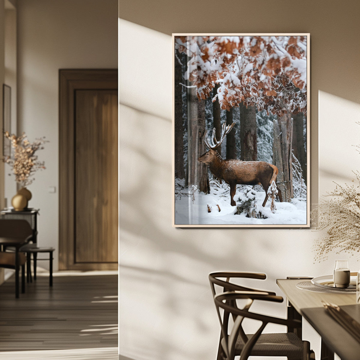 Serene Landscape Wall Art Canvas Print – Framed Winter