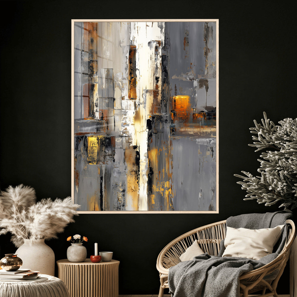 Abstract Urban Reflection Wall Art Canvas Print