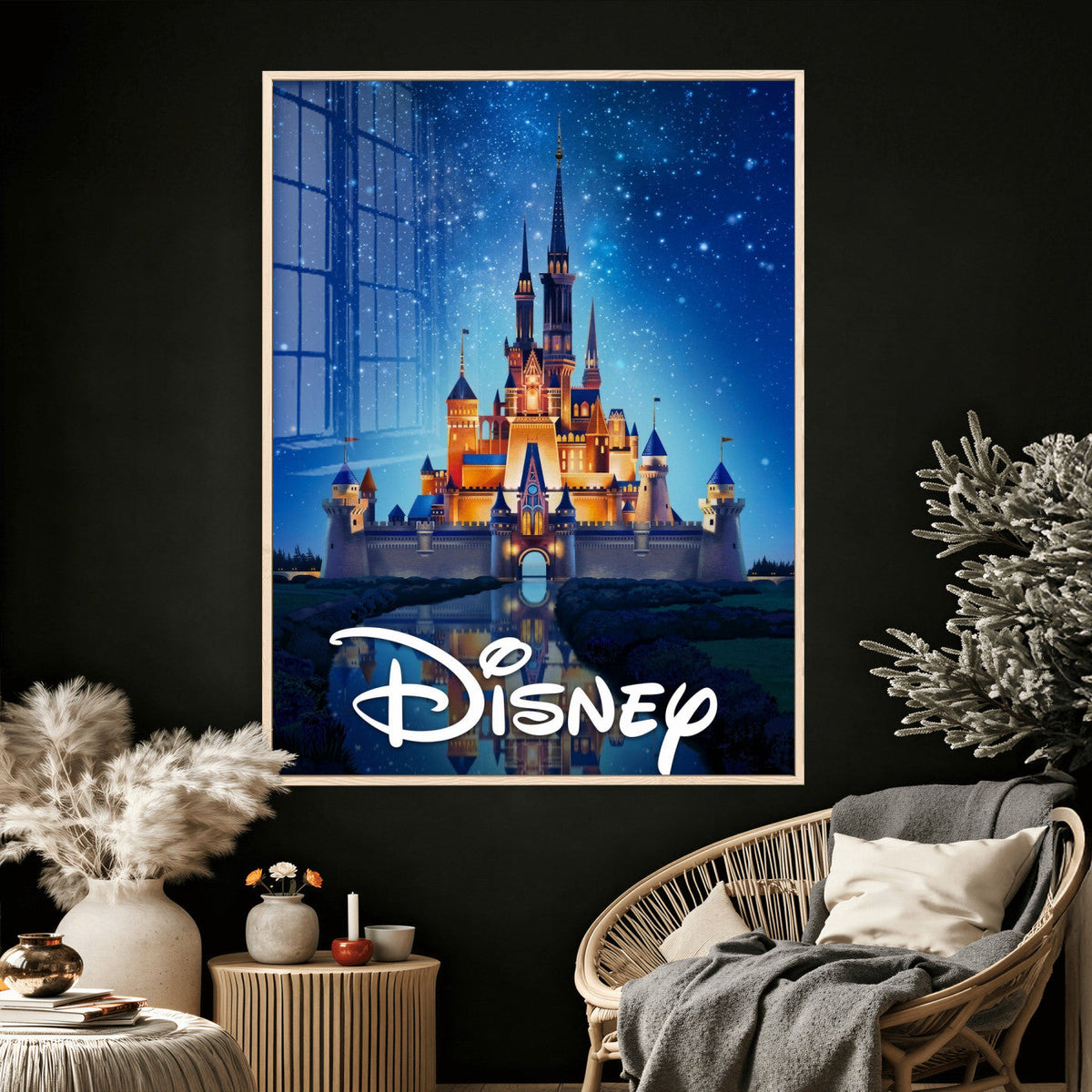 Disney Castle Wall Art – Framed Magic Kingdom Canvas