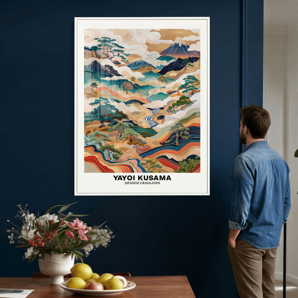 Yayoi Kusama Japanese Landscape Wall Art Canvas Print,