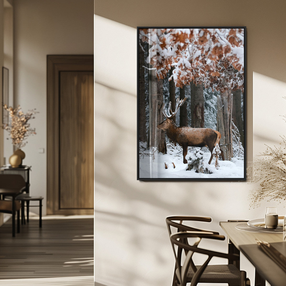 Serene Landscape Wall Art Canvas Print – Framed Winter