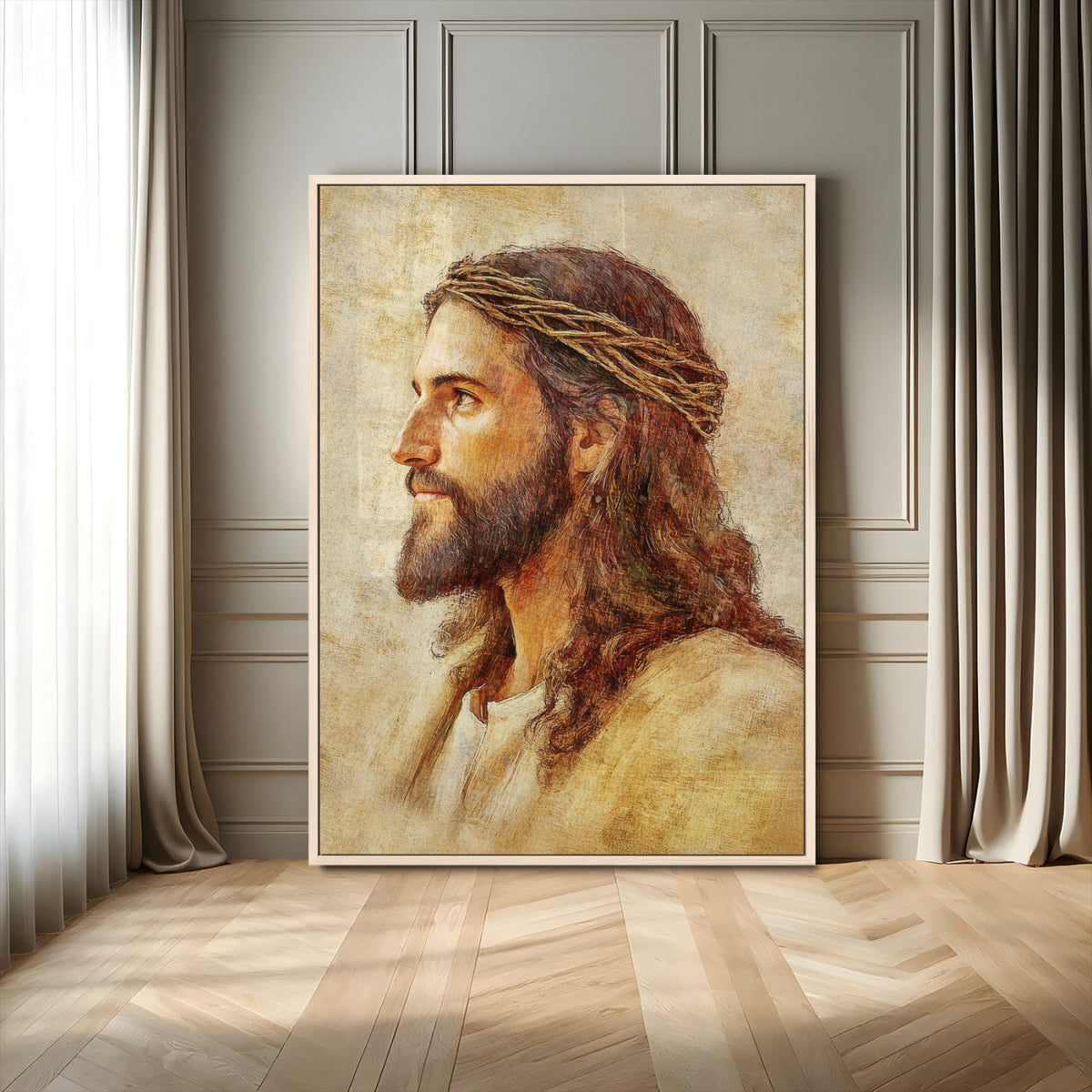 Spiritual Portrait Wall Art – Framed Inspirational Canvas
