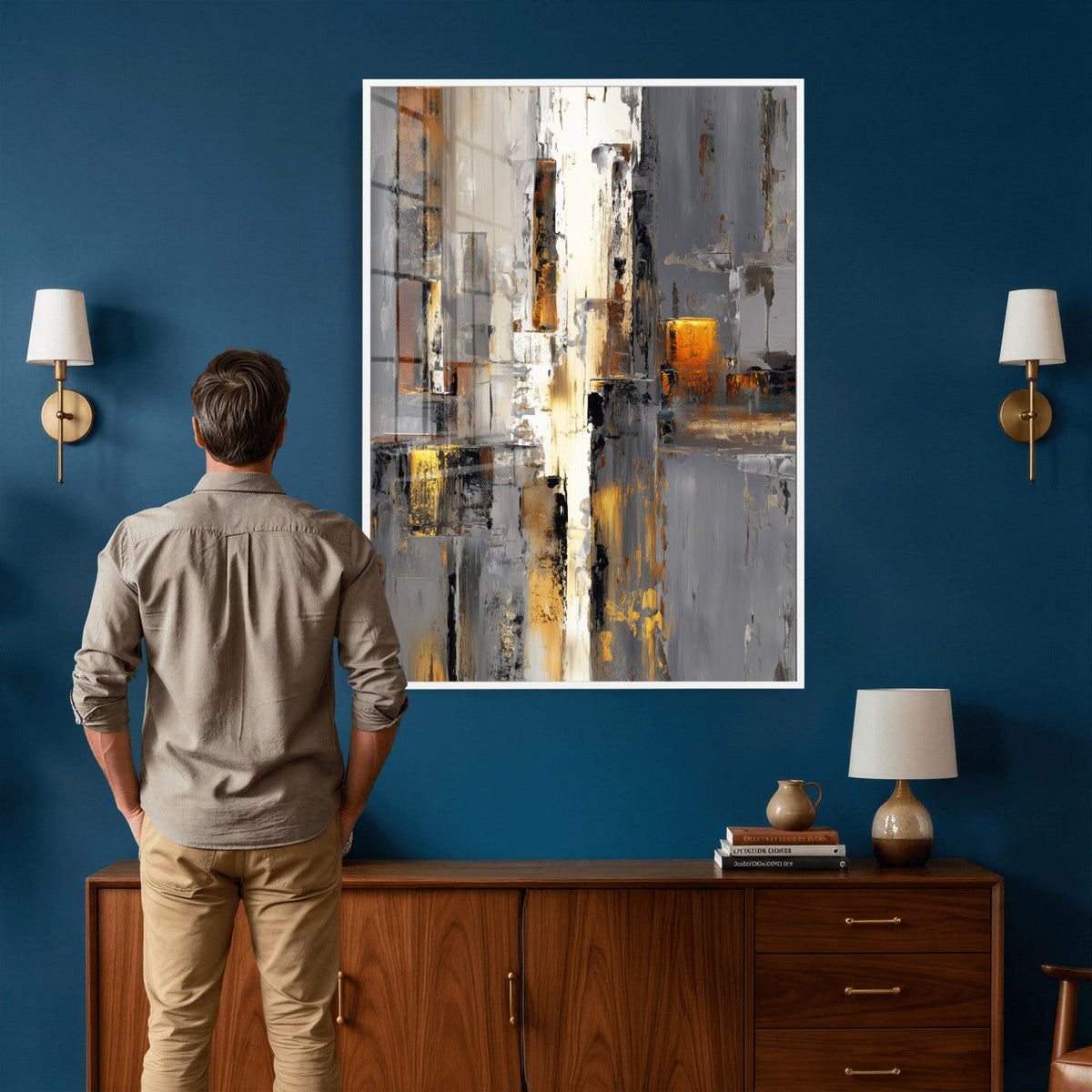 Abstract Urban Reflection Wall Art Canvas Print