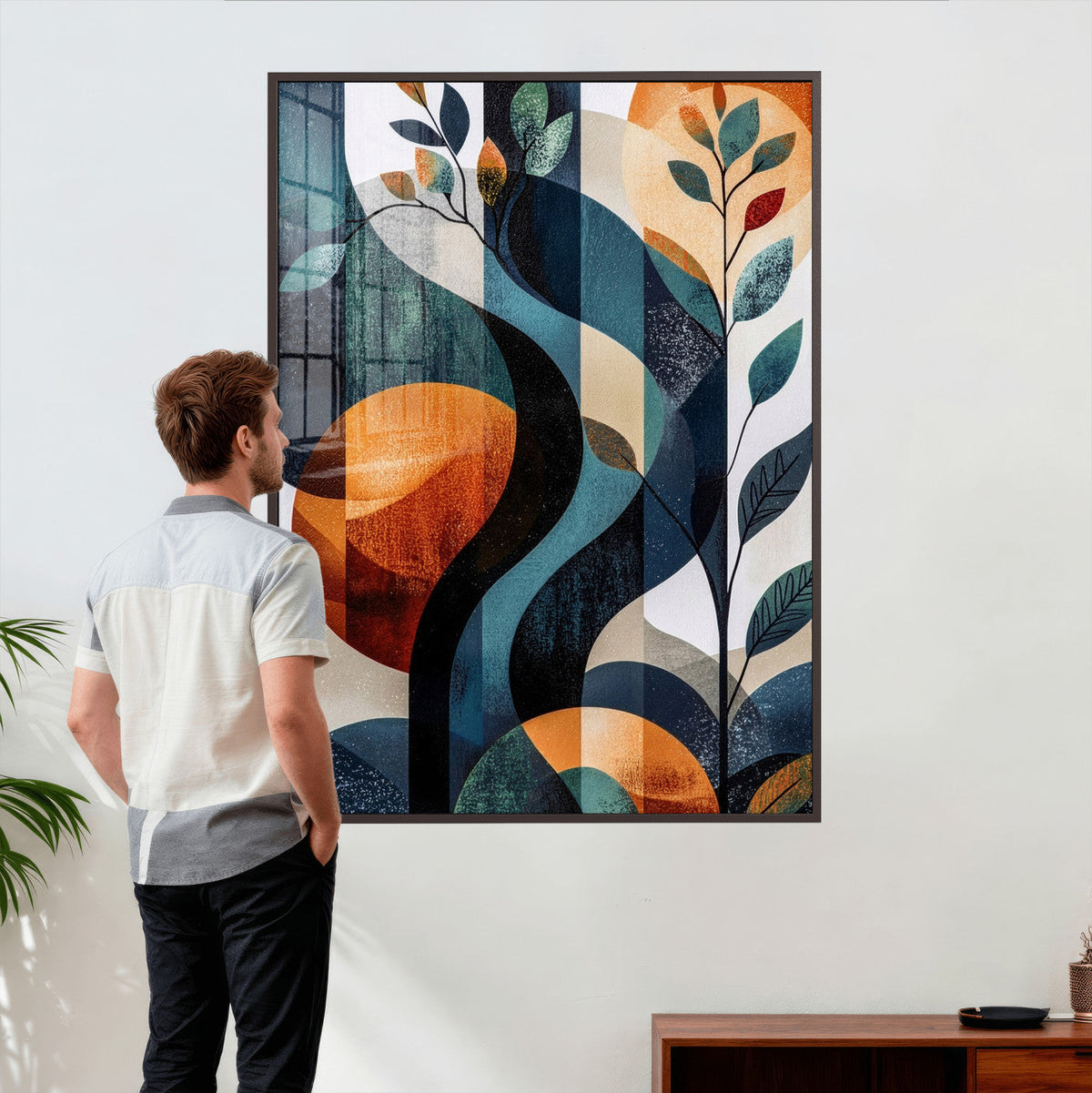 Abstract Flower Wall Art Canvas Print