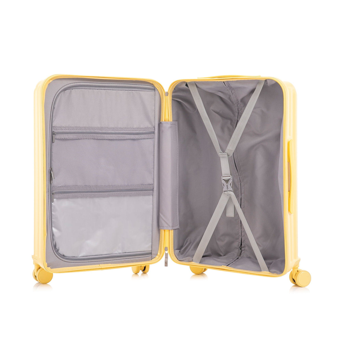 20" / 24" / 28" 3 Pieces / Set Spinner Wheel Luggage, Carry On Suitcase, With Cup Holder & USB Port & Phone Holder