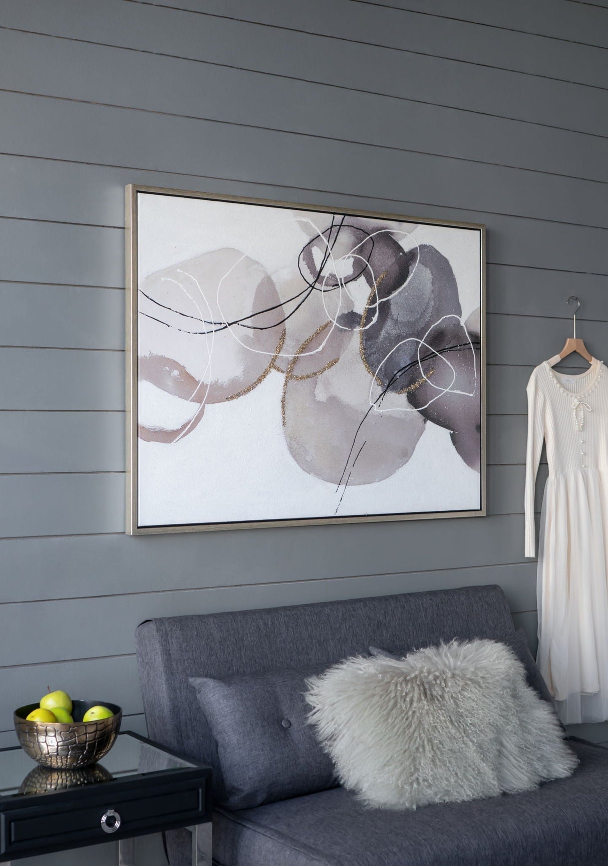 Large Modern Oil Painting Hand Painted Abstract Watercolor Texture - Multicolor
