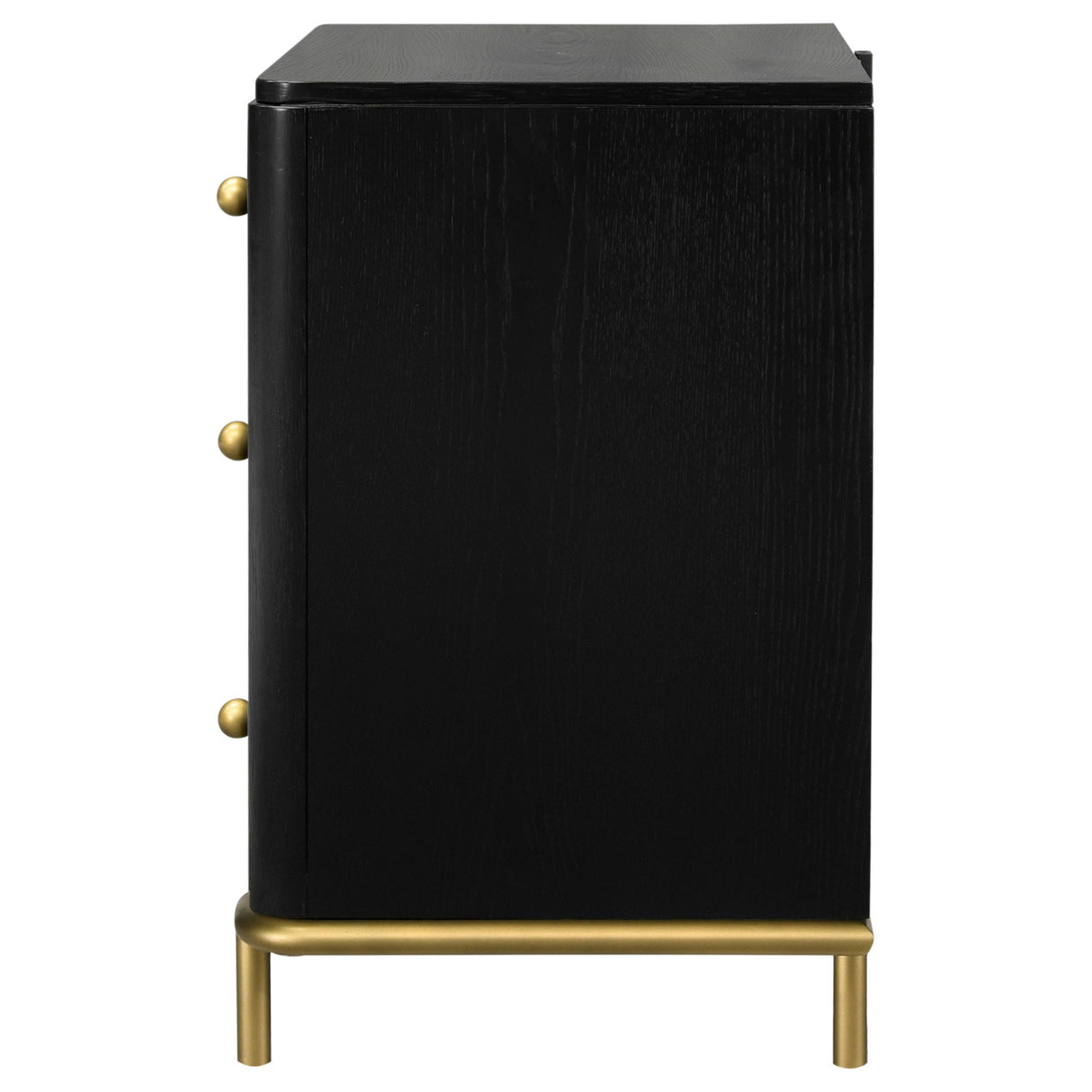 Arini 3-drawer Nightstand Black