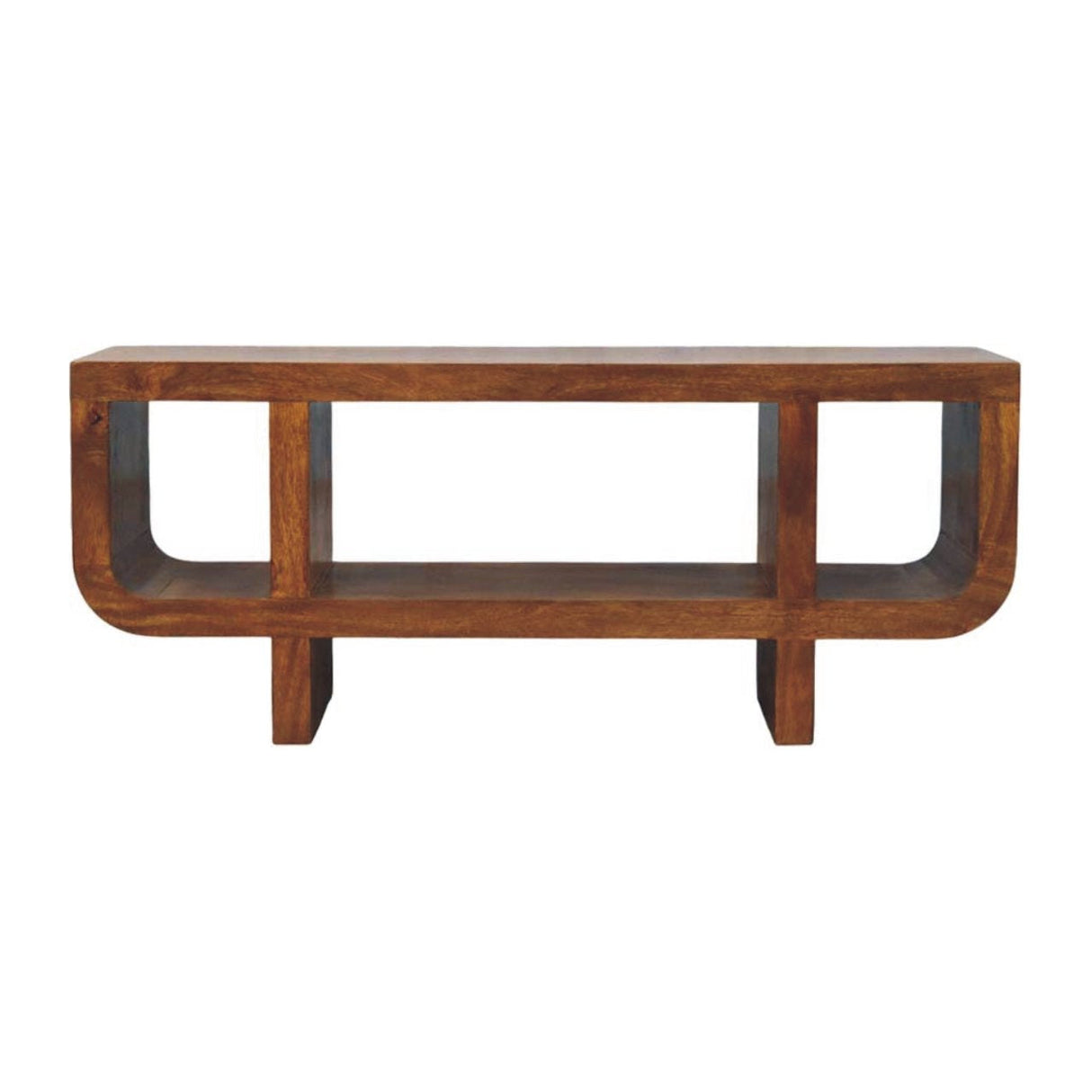 Solid Wood Orion Curved Media Unit