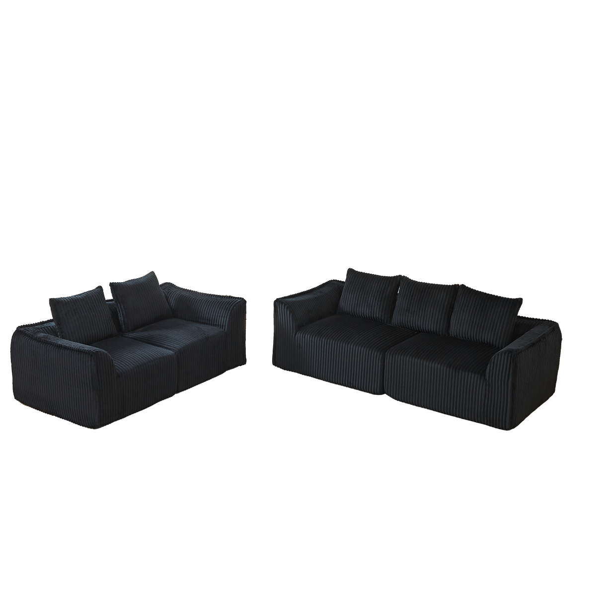 Minimalist 3+2 Seater Corduroy Sofa Set