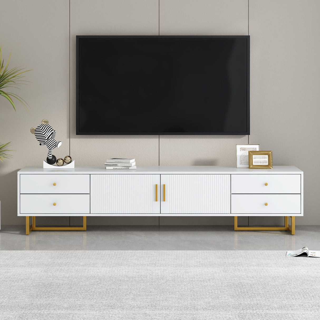 Modern TV Stand with Storage for Living Room