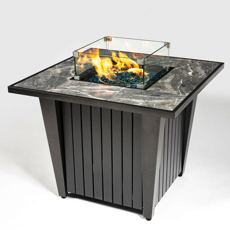 32-Inch-Outdoor-Square-Propane-Fire-Pit-Table-with-Blue-Glass-Beads-Fire-Pits