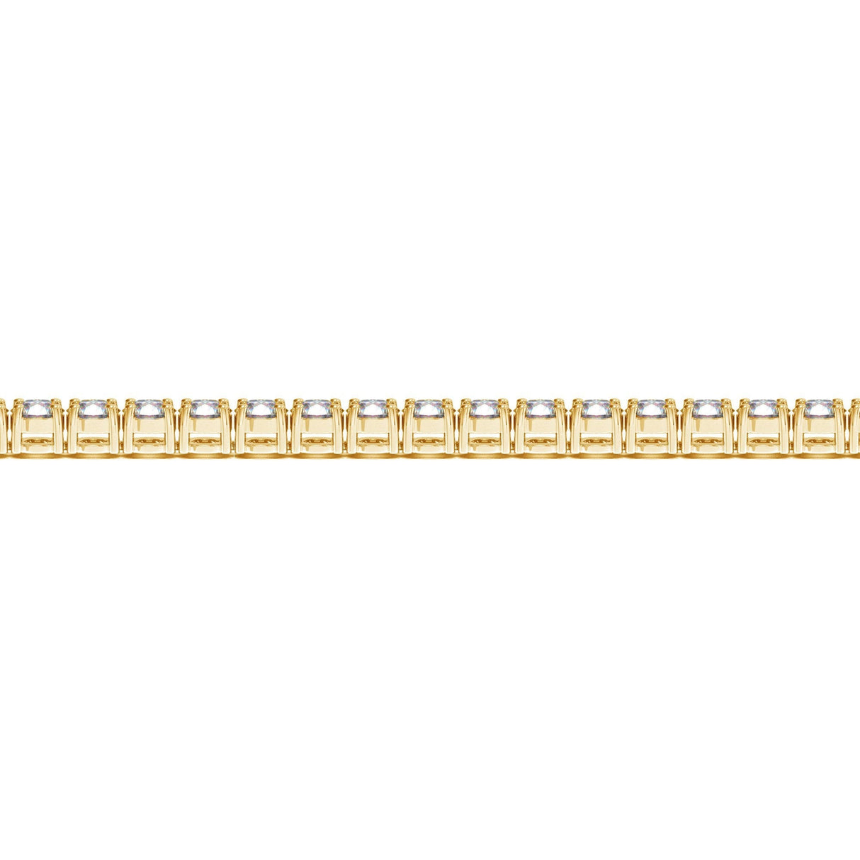 Lab Grown Round Diamond Tennis Bracelet in 14k Yellow Gold (10 cctw F/G VS2/SI1)