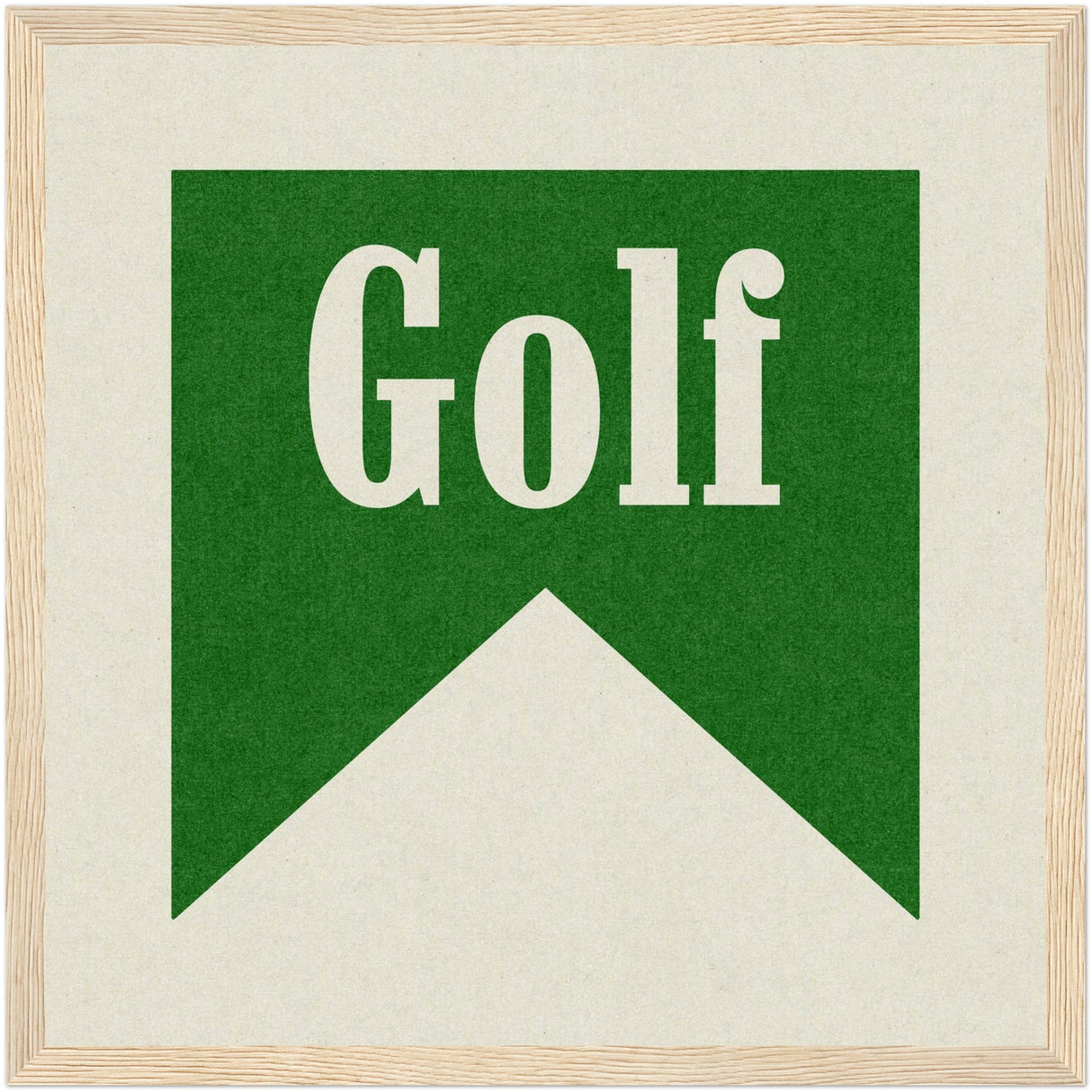 Framed Golf Banner Green Art Print