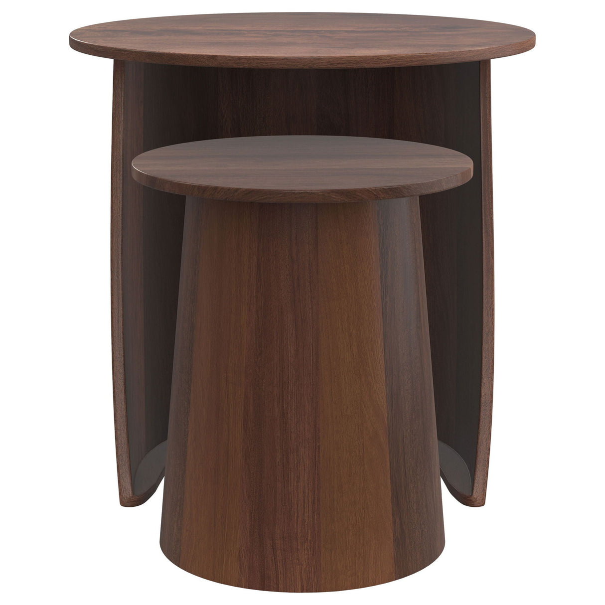 Lionett - 2 Piece Round Nesting Table Set And Round Design - Dark Brown