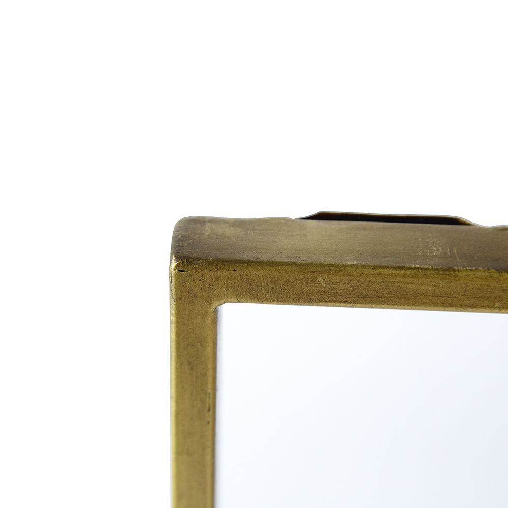 Poppy Mirror With Metal Frame Contemporary Design For Bathroom, Entryway Wall Decor
