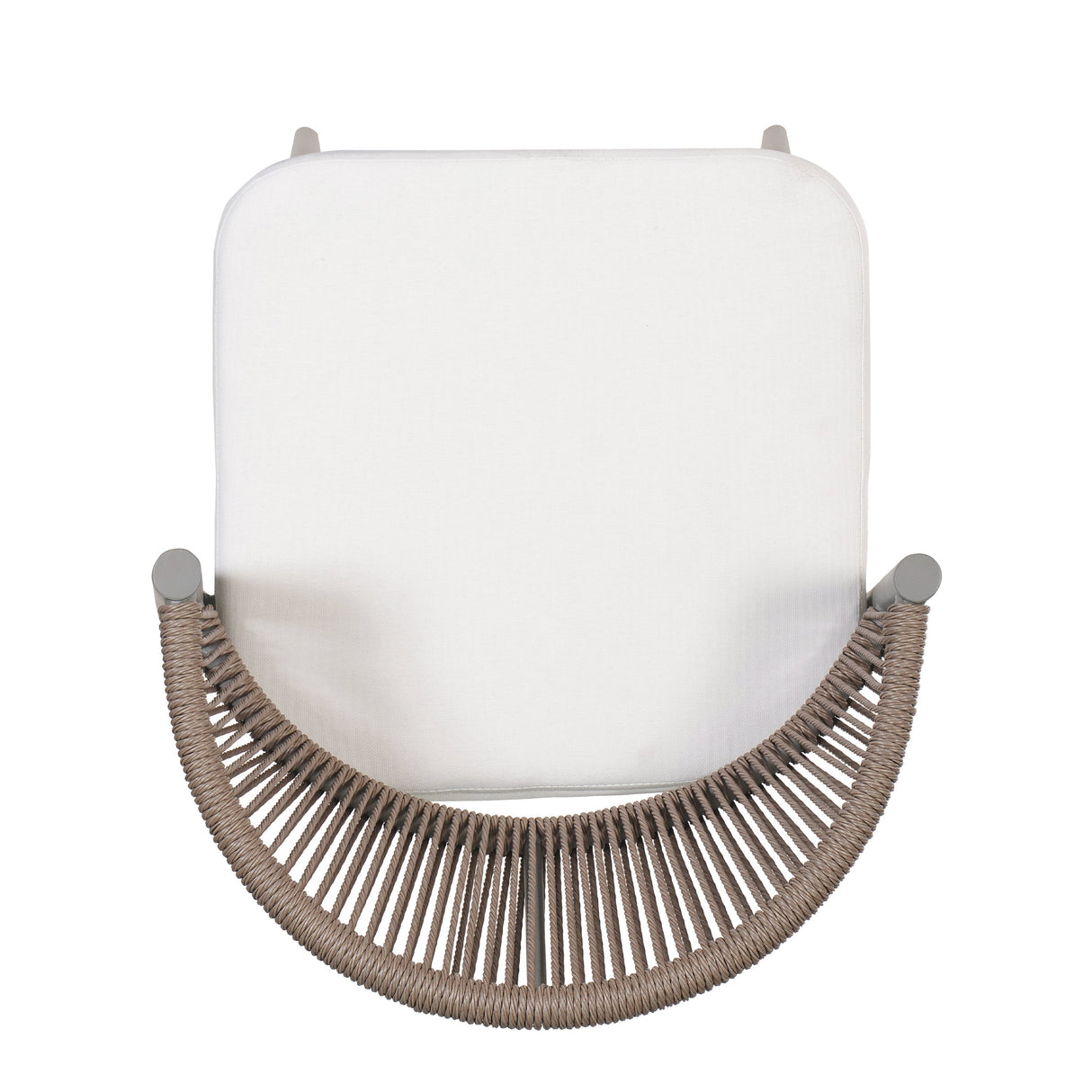 Outdoor 26' Counter Height Metal Frame Counter Stools with Scallop-shaped Backrest & Water-resistant Cushions, Set of