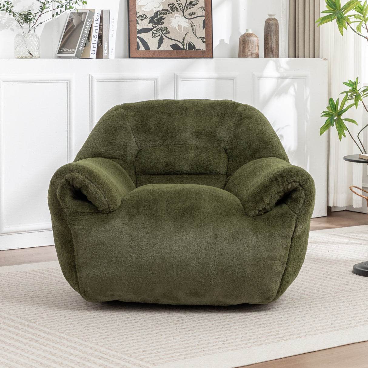 Comfy Faux Fur Bean Bag Chair