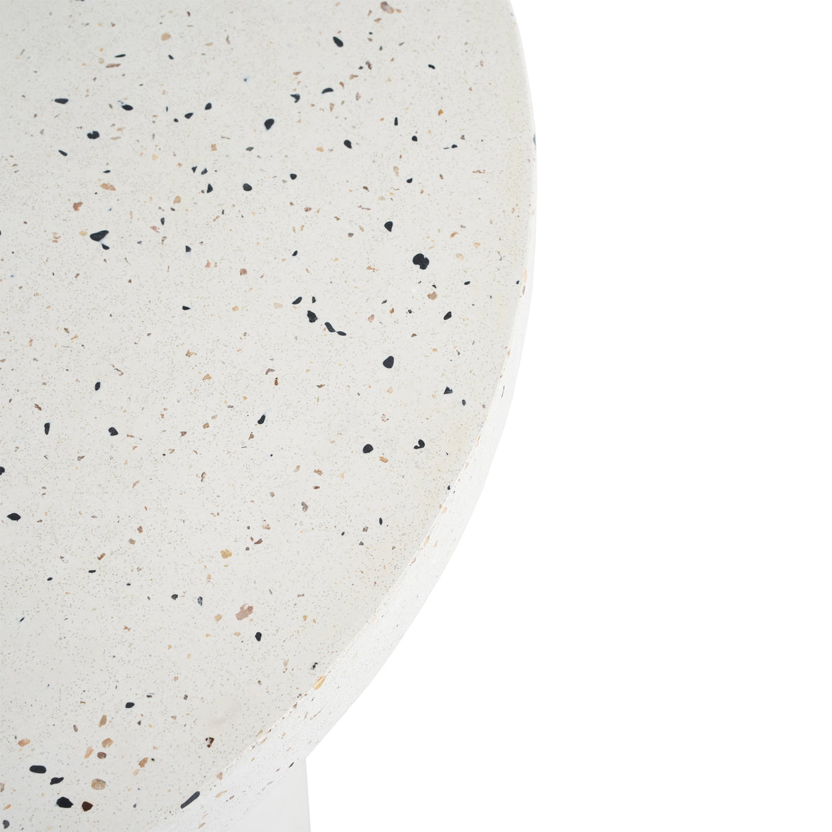 Outdoor 24' H MGO Terrazzo Side Table, White