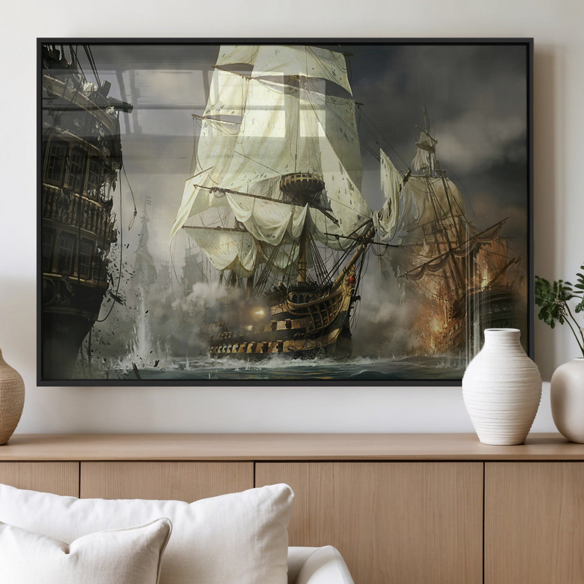 Pirate Ship War Wall Art Canvas Print
