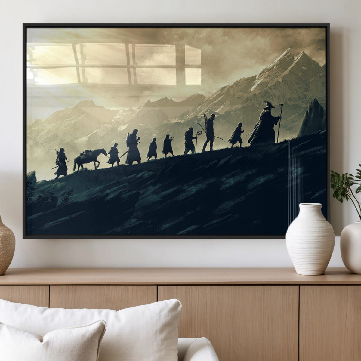 Fellowship Journey Wall Art – Fantasy Adventure Canvas Print