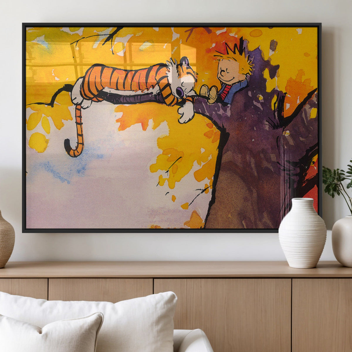 High-Quality Giclee Canvas Print – Framed Calvin Wall Art