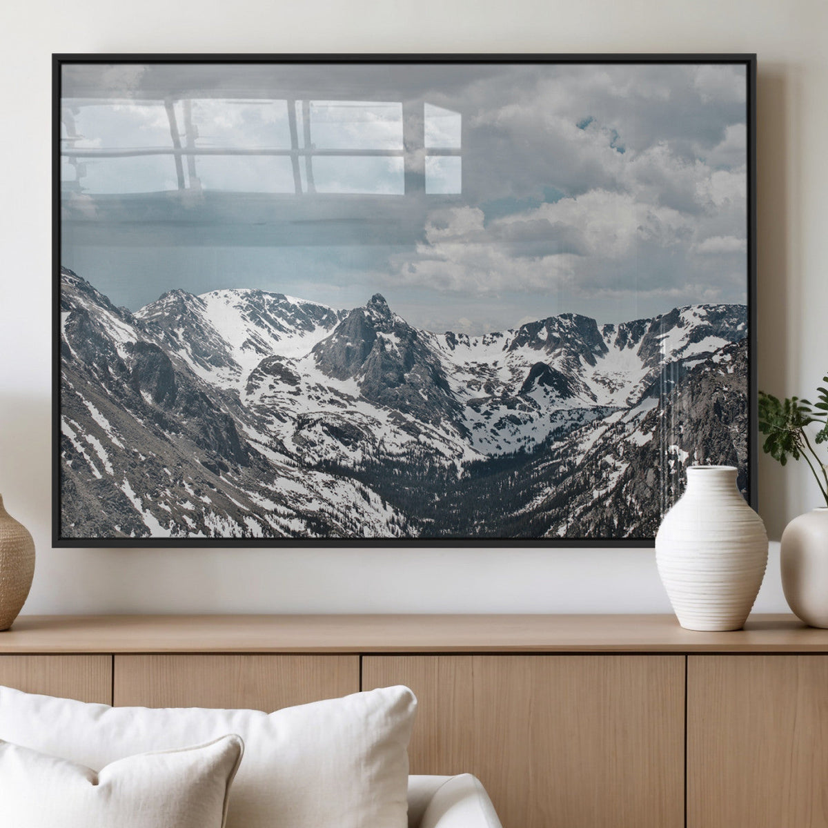 Snowy Peaks Wall Art Canvas Print – Alpine Wilderness
