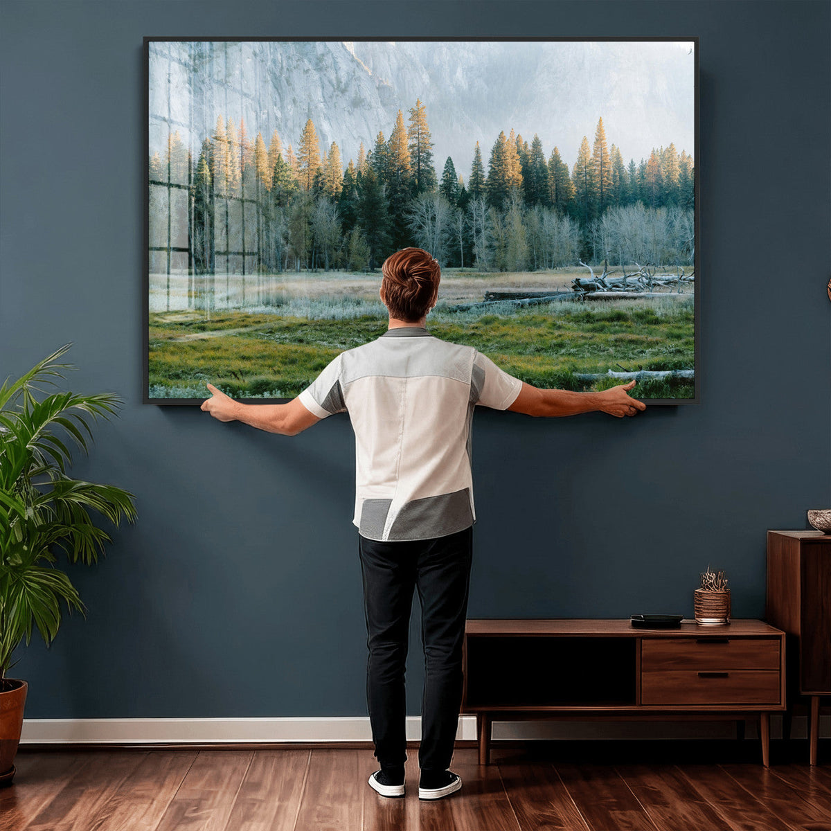 Forest Meadow Wall Art Canvas Print, Pine Tree Landscape