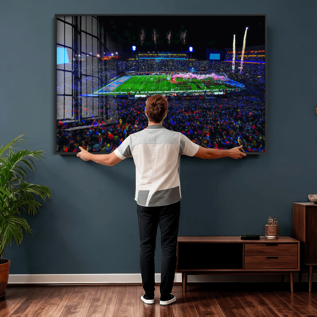Ole Miss Rebels Vaught Hemingway Stadium Wall Art Canvas