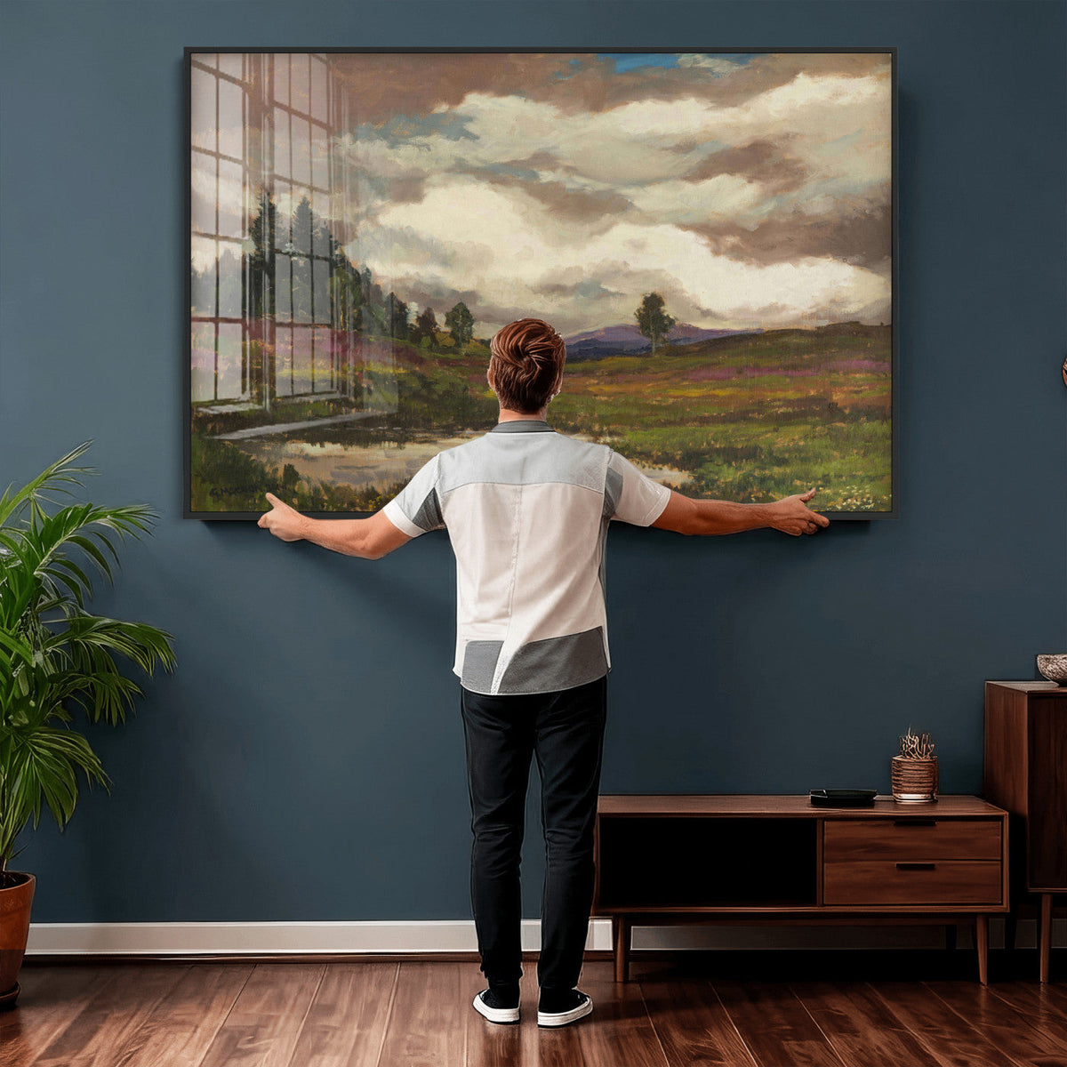 Gustav Macoun Heathland Canvas Print, Czech Landscape Oil