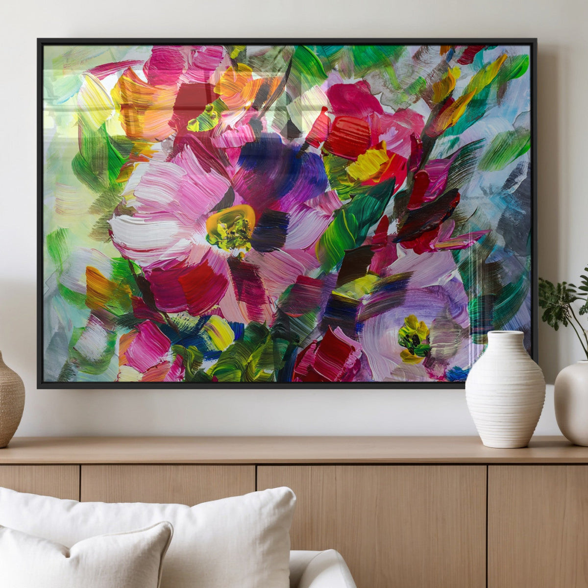 Oil Flower Abstract Canvas Print