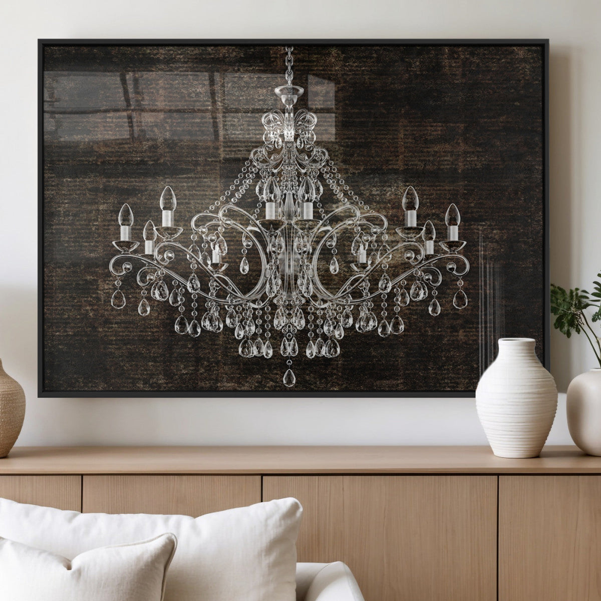Rustic Chandelier Canvas Print