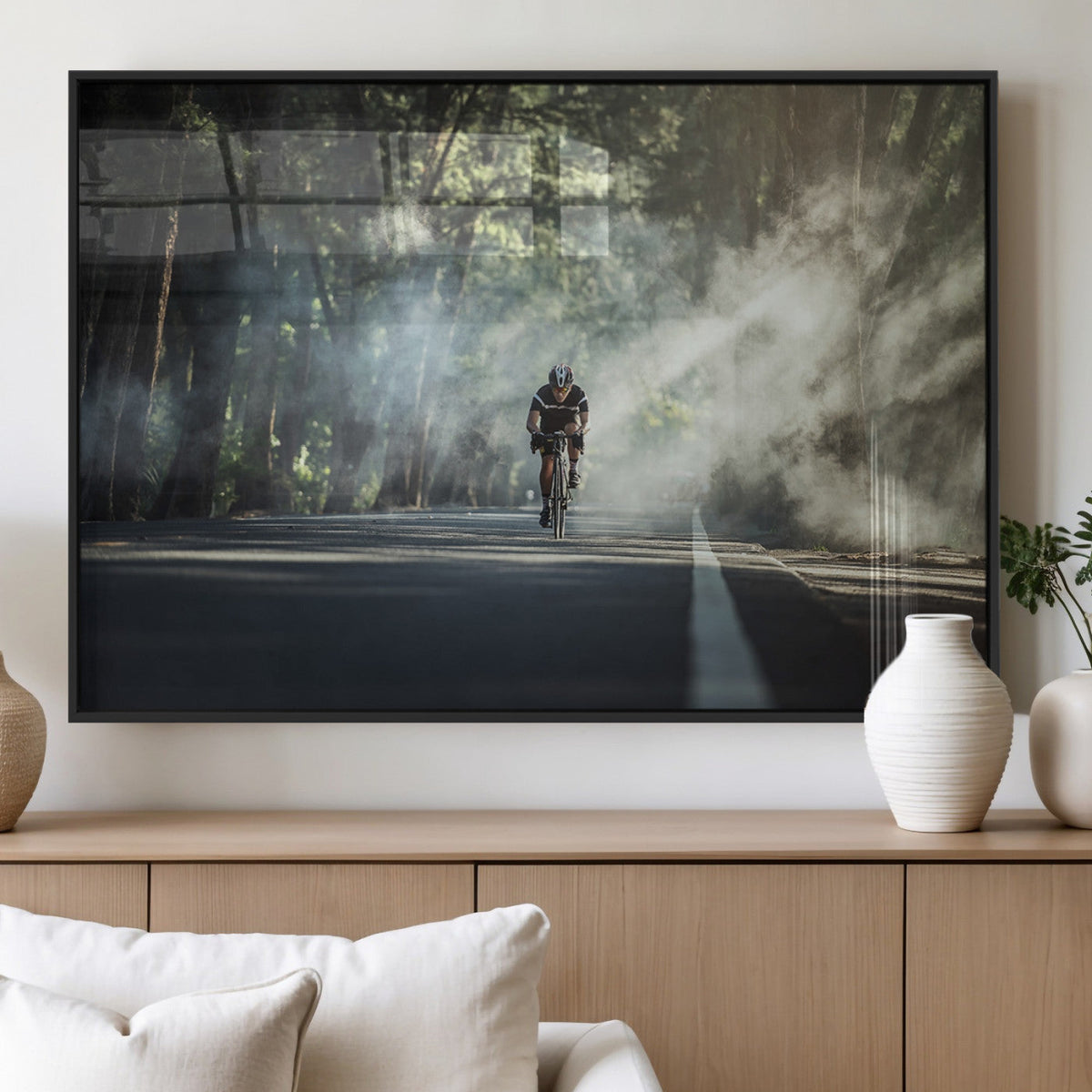 Cycling Road Bike in the Morning, Cycling Road Bike Canvas
