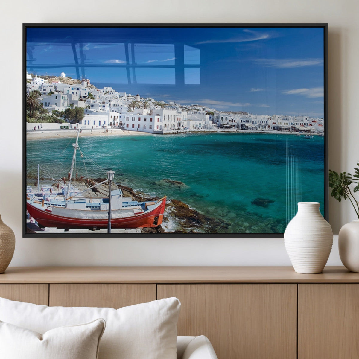 Santorini Wall Art Canvas Print